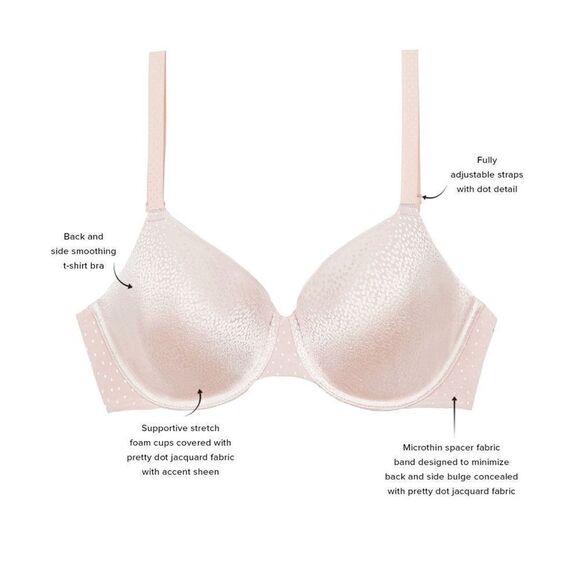 Wacoal NWT Back Appeal Underwire Bra Crystal Pink Bra 40DDD - Picture 4 of 7